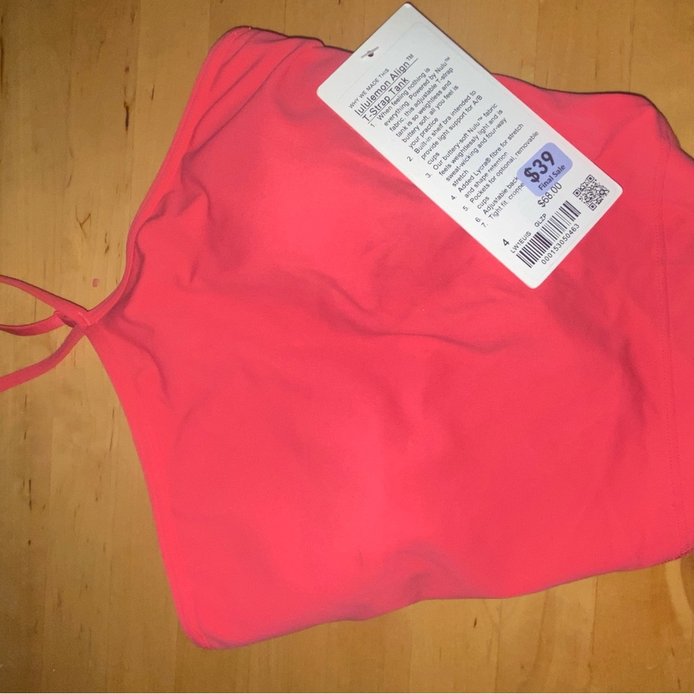 lululemon athletica Pink Tank Top